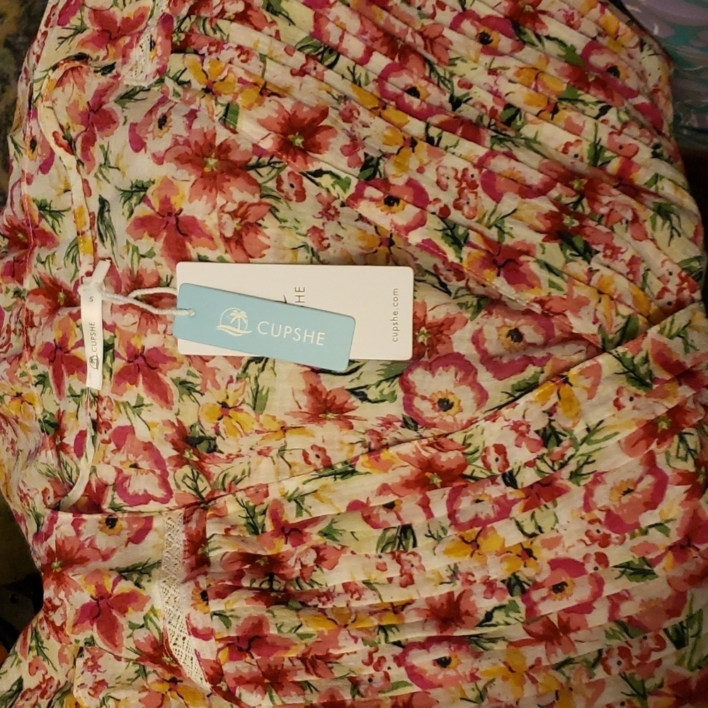 Cupshe Cierra Sleeveless Floral Short Dress Size S - Picture 4 of 8